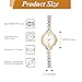 JewelryWe Bling Watches for Women: Ladies Analog Quartz Casual Iced Out Case Crystal Strap Roman Numeral Dial Bracelet Wristwatch Gift