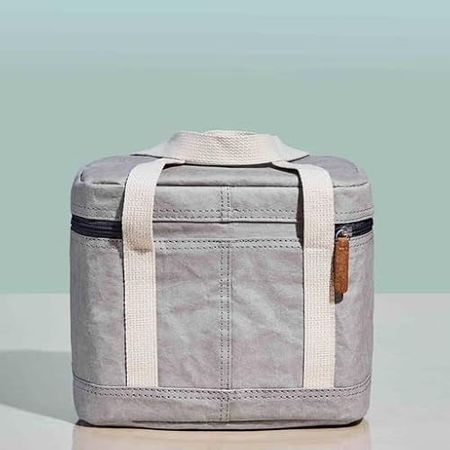 Out Of The Woods Insulated Lunch Bag Mini Walrus – Vegan Picnic Bag/Cooler Tote With Zippered Body & Front Pocket – Sustainable, Reusable Soft Side Cooler Bag With Straps, Stone #TOP2
