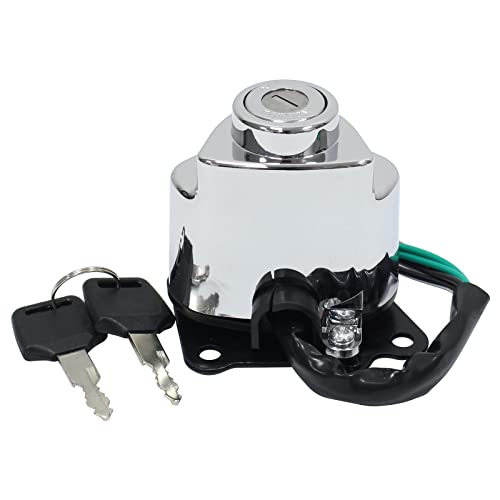 XtremeAmazing Ignition Switch and Gas Tank Cap Steering Helmet Lock Kit with Keys for Honda Shadow VT600 VLX VT 600 750 1991-2013