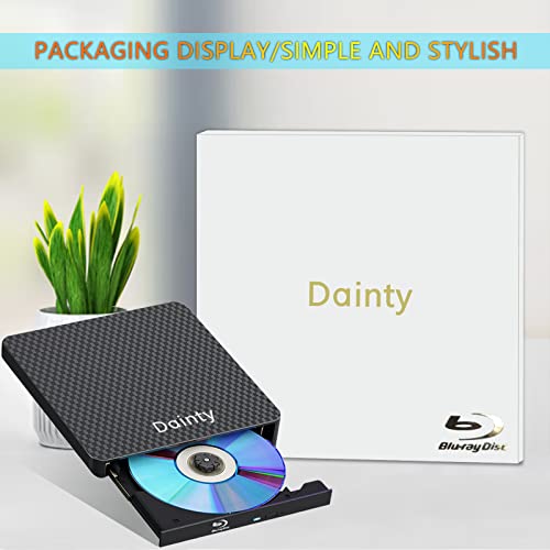 External Blu Ray Drive Dvd/Bd Player Read/Write Portable Blu-Ray Drive Usb 3.0 And Type-C Dvd Burner 4K Ultra Hd Blueray Burner For/Win7/Win8/Win10/Win11 External Blu Ray Player For Pc/Laptop #TOP6