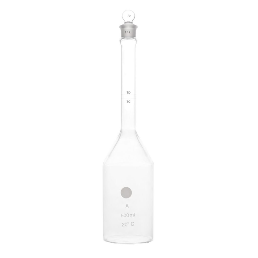 VOLFLKX9900 mL Volumetric Flask with Round Bottom, Class A, Calibrated to 37 C Class A