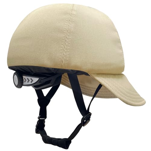 NECPLUS 自転車ヘルメット 【SG規格】 帽子型 ヘルメットUVカット 衝撃吸収 超軽量 54-57cm 調整可能 おしゃれ 通勤 通学 男女兼用 (ベージュ)