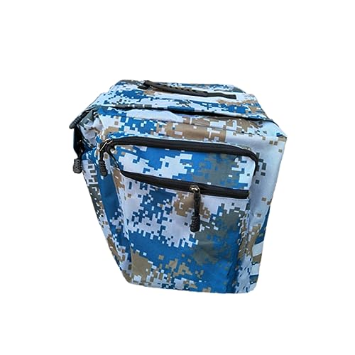Sacoche de vélo camouflage bleu pour randonnée en mountain bike et cyclotourisme