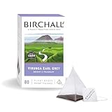 Birchall Tea Bags, Virunga Earl Grey Tea, Afternoon Black Tea Bursting with Full Flavour, 80 Plant-Based Prism Tea Bags