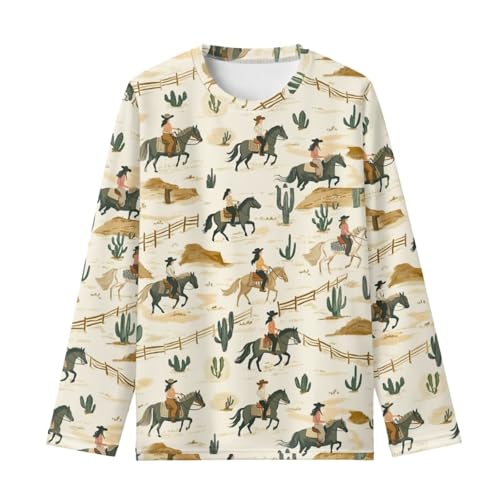Image of Girls Basic Tee Shirts Outdoor Long Sleeve Shirt Winter Clothes Size 3-16 Top Fall Clothes Gift for Holiday