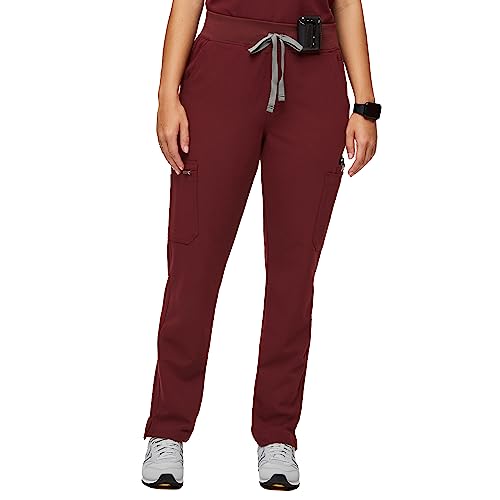 Image of FIGS YOLA High Waisted Skinny Scrub Pants for Women - 11 Pockets, 4-Way Stretch, Yoga Waistband