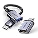 Produktbild UGREEN Adapter USB C auf USB (2 Stück) 10Gbps Handy OTG Adapter kompatibel mit iPhone 17 16 15 Serie MacBook Pro Mac mini Galaxy S24 S23 Huawei P60 usw (Grau)