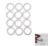 Pedal Washers Spacers for 9/16" MTB Road Bike BMX Bicycle Pedal, Stainless Steel Pedal Washer Spacer, 20/15mm (OD/ID) and 1mm Thickness, 12 pcs/Pack