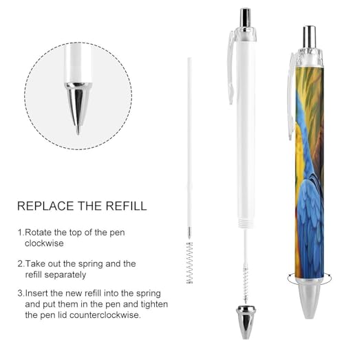 Bolígrafo retráctil de loro para llenar de color y alegría tu escritorio de oficina 4