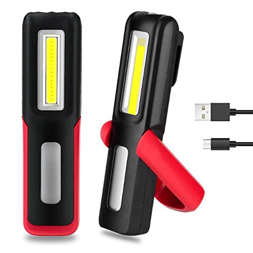 Tanouve Linterna LED Recargable,Linterna de Trabajo Linterna LED Recargable Taller Linternas Alta Potencia con Base Magnética para Emergencia, Taller, Automóviles Cover