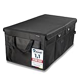 LIONSTRONG® Kofferraum-Organizer Box – Faltbare & rutschfeste Aufbewahrungsbox mit Tragegriffen und Fächern für Kleinwagen, Limousine & SUV – Ideal für Einkäufe, Werkzeug & Reisen – Stabil & kompakt