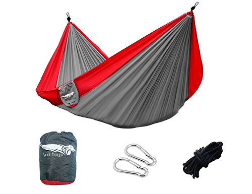Luxe Tempo Huge 2 Person Camping Hammock Compressible Ultralight with Straps and Carabiners 9.86.5 ft
