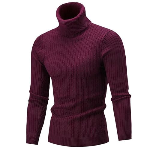 3 Pack Men's Turtle Neck Sweater Twisted Knitted Pullover Sweaters Casual Turtleneck Slim Fit Pullover2