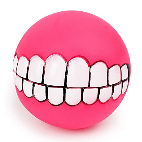 KUTKUT Funny Dog Teeth Ball for Dogs, Fun Pet Toy with Human Smile Design and Squeaker, Nontoxic for Puppy Small Medium Or Large Doggies Tooth Chew Toy, Squeaky Dog Ball Smiling Dog Ball (B09BKVJJ9G) Amazon Price History, Amazon Price Tracker