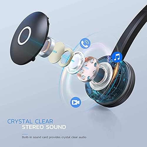 Nulaxy Headphones with Microphone, 3.5mm USB Headset with Noise Cancelling Mic, Inline Control, Business PC Headsets for Computer, Laptop, Phone, Skype, Call Center, Webinar, Classroom, Office