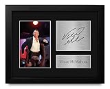 HWC Trading Vince McMahon Framed Gift Signed Printed Autograph WWF WWE Chairman CEO Wrestling Print Photo Picture Display - US Letter Size