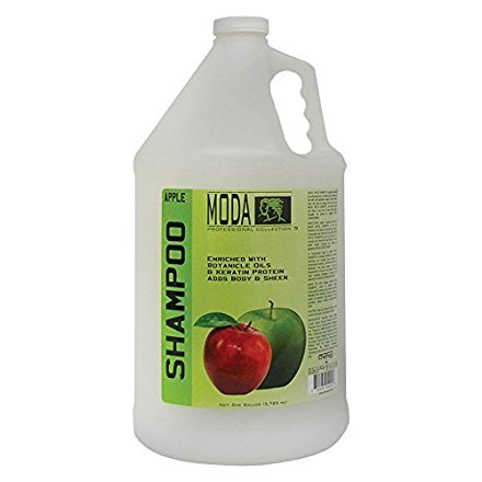 MODA - Moisturizing Shampoo for All Hair Types Apple 128 Oz Professional - Deeply Cleanses and Conditions Strengthens