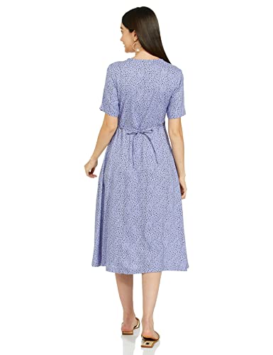 Image of Amazon Brand - Symbol Women's Rayon One Piece Midi Length Wrap Dress (Available in Plus Sizes)