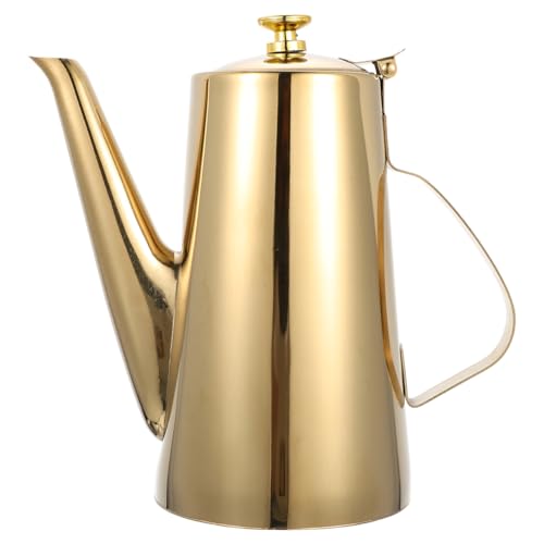 CIYODO Stainless Steel Cooking Oil Dispenser Bottle with Ergonomic Handle Large Capacity Kitchen Oil Jug for Home and Restaurant Use