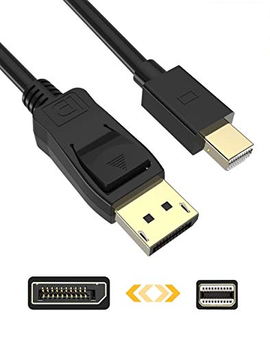 Elegear Mini DisplayPort naar DisplayPort, Mini DP-kabel Vergulde Thunderbolt naar Displayport Kabel 4K Resolutie en Full HD 1080P -2M