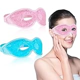 Augenmaske Kühlend,DGMI 2 Stück Gel-Augenmaske kühlmaske,Wiederverwendbare kühlende Eis-Schlafmasken für Post-Chirurgie,Schwellungen,Allergien,Sinus & Migräne
