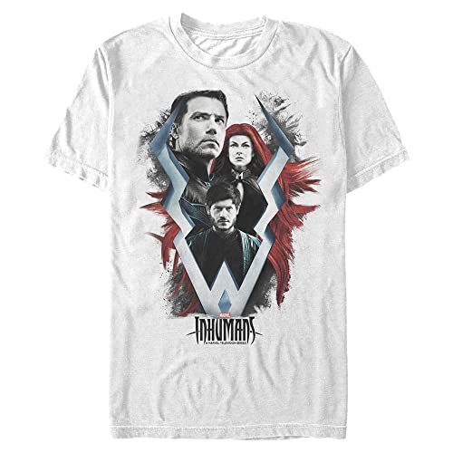 T-shirt Marvel Inhumans blanc en taille 4XL avec coupe longue Big and Tall