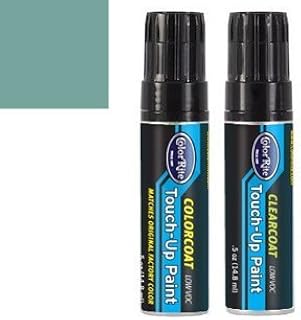 Half-Ounce Jar for GMC Truck Automotive Touch-up Paint - Turquoise Metallic 510 (1965) - Color+Clearcoat Package