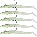 Goture Lead Head Jigs Soft Fishing Lures with Hook Sinking Swimbaits for Saltwater and Freshwater (Pack of 5)