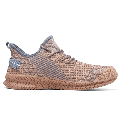 Image of Men's Walking Running Shoes Lightweight Breathable Sneakers | Easy slip-on design with knitted mesh upper. Lightweight non-slip tennis sneakers for gym, daily walking and work