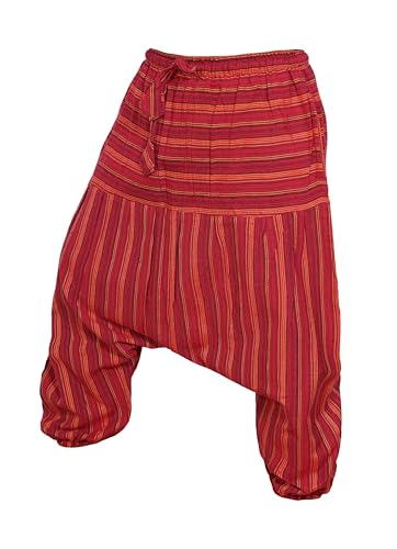 Shopoholic Fashion Children Hippie Harem Loose Boho Trouser Hippy Colorful Kids Retro Comfy Pants (3XL,Maroon)