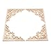 MUXSAM 4 adhesivos de madera tallada vintage para esquina, apliques de pared, sin pintar, para decoración de puerta de armario de casa, manualidades, 11 x 11 cm