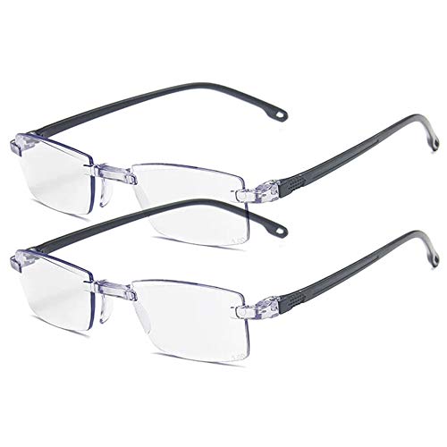 Image of AUGEN Blue Block Rimless Reading Glasses Black Clear Unisex Free Size Power