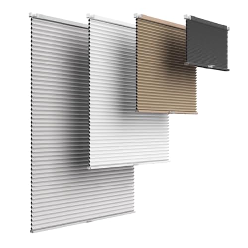 Cellular Shades No Drill, Indoor Blackout Blinds for Window, Cordless No Tool Honecomb Blinds, Waterproof and Silent Windows Shades, 1pcs Customized(Gray)
