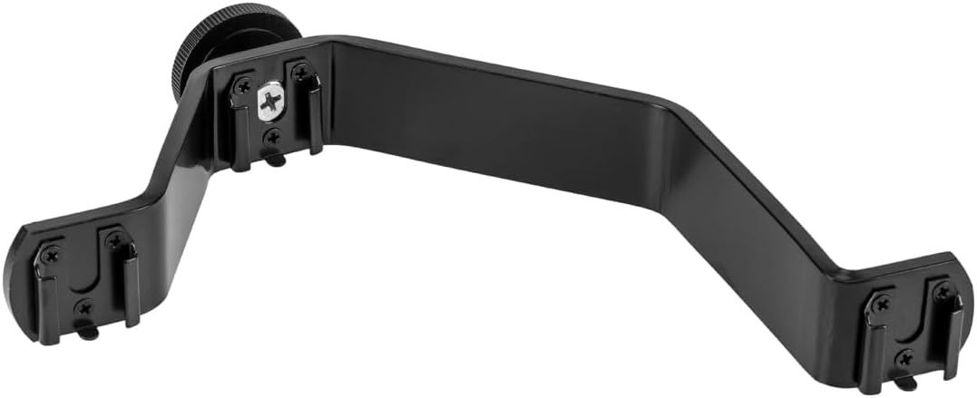 Flashpoint Triple Shoe Mount V-Bracket For DSLR Camera Video Lights, Monitors or Microphones