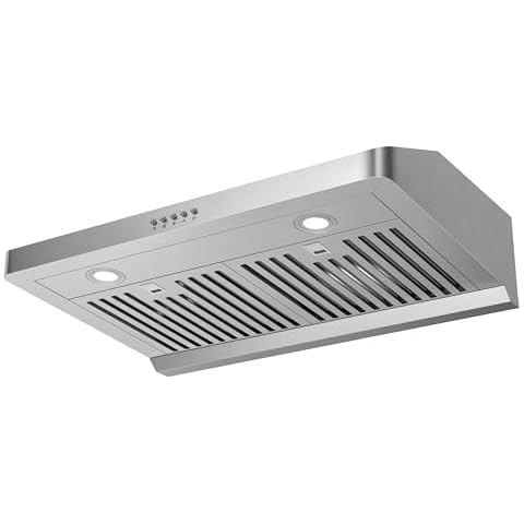 Range Hood 30inch, Under Cabinet Range Hood with 800CFM,Kitchen Vent Hood, Stainless Steel Kitchen Stove Vent Hood for Ducted, with Permanent stainless steel Filters Cover