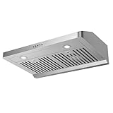 EVERKITCH Range Hood 30inch Under Cabinet, 900CFM Kitchen Vent Hood with Permanent Stainless Steel Filters