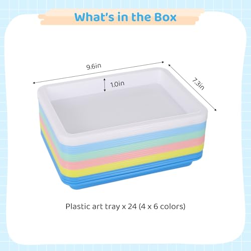 Plateaux de rangement de précision 24x18 cm | Design épuré plastique durable - 6
