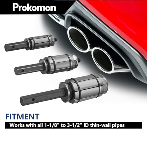 Prokomon 3 Peças Expansor de Tubo de Escape/Kit de Maca de Tubo/Expansor de Tubo Silenciador/Expanso