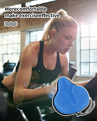 MSDADA Almofada de assento de bicicleta de gel grande, capa de assento de bicicleta extra macia para