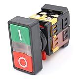 Dahszhi AC 220V Yellow Light ON-Off Start Stop Momentary Push Button Switch 1 NO 1 NC(G6.71)