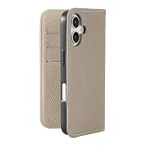 HanaRo iPhone16 用 ケース スマホケース 手帳型 シュリンクレザーケース 本革 レザー カード収納 ｸﾞﾚｰ