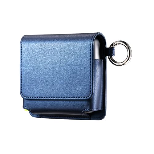 LUNBER-ARMOR・For Ploom X ケース ADVANCED カバー PUレザー カラビナ付き タバコ収納 収納 電子たばこ 電子タバコ 保護ケース プルームエックス プルームX 充電対応 持ち運び便利 簡単取り出しケース(ロイヤルブルー)