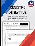  Registre de Battue: Carnet de chasse avec suivi complet de 50 battues  Grand format (21.59 x 27.94)