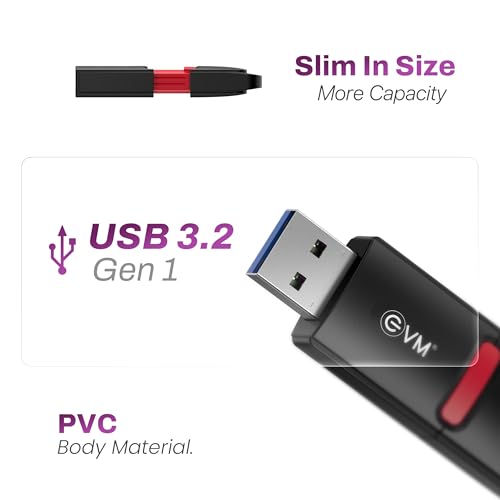 Image of EVM EnX 32GB USB 3.2 Gen 1 Flash Drive | Exceptional 120MB /s | Sturdy Premium Metal Body | Convenient Integrated Key Loop | Laptop Desktop Smart TV Car Stereo | 10 Years Warranty (ENX /32GB)