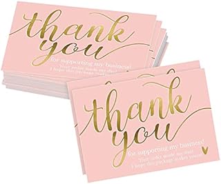 150 Pcs Thank You Support Business Cards Thank You Notes Blank Note Cards Thank You Order Purchase Cards for Small Business Owners Sellers