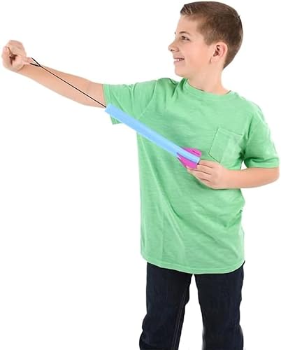 Miniatura 4 de ArtCreativity Cohetes gigantes de espuma para dedos, paquete de 12, lanzacohetes voladores de tirachinas en varios colores, divertidos juguetes de