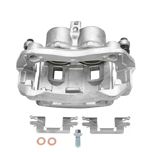 Image of Detroit Axle - 2pc Front Brake Calipers for 2005-2019 Nissan Frontier | 2009-2012 Suzuki Equator Disc Brake Calipers w /Brackets Replacement Brake Caliper