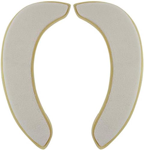 saounisi Toilet Seat Cover Warmer,Toilet Seat Covers Disposable Padded Cushion Soft Thick Elongated Washable Large Beige 1 Pack
