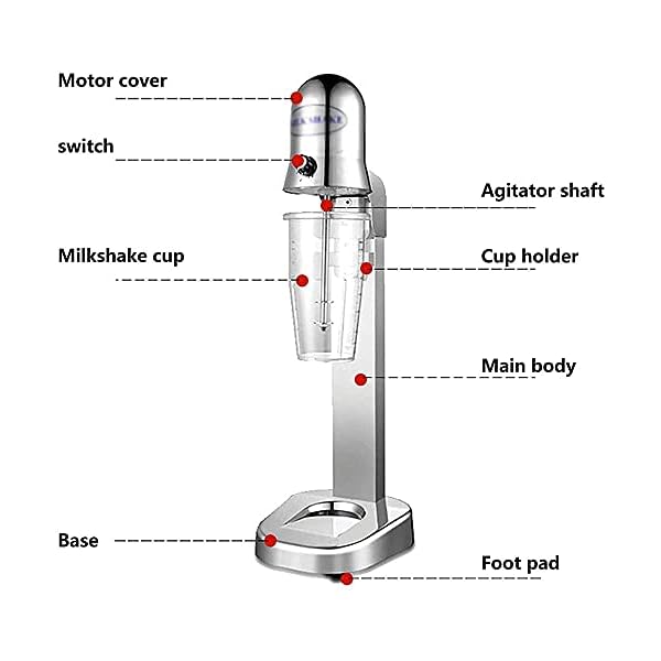 Vaporizador de Leche Batidora de Leche Calentador de Leche MÃ¡quina automÃ¡tica multifunciÃ³n para hacer batidos, licuadora de bebidas de espuma de leche, interruptor de botÃ³n de 2 velocidades con ta - Imagen 3