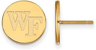 Wake Forest Small (1/2 Inch) Disc Earrings (Gold Plated)